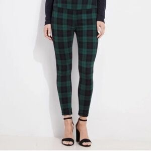 Vineyard Vines Black and Green Checkered Leggings